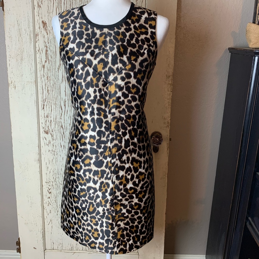 J. Crew Polyester leopard print dress